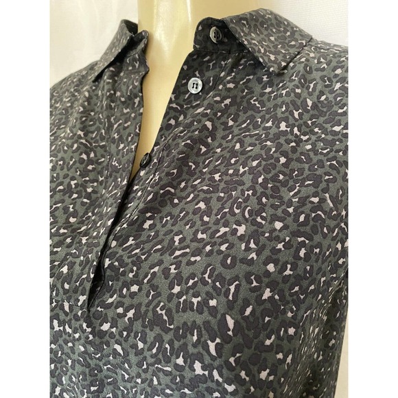 Sportmax Code Silk Top Blouse Shirt Sleeveless Black Gray Button V Neck … - Picture 5 of 8